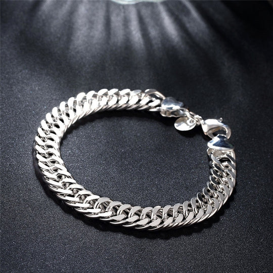 Pulsera Cubana Masculina en Plata 925 Esterlina